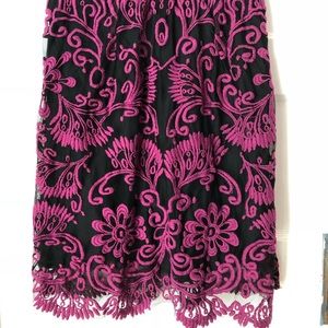 Purple & black pencil skirt by Angie